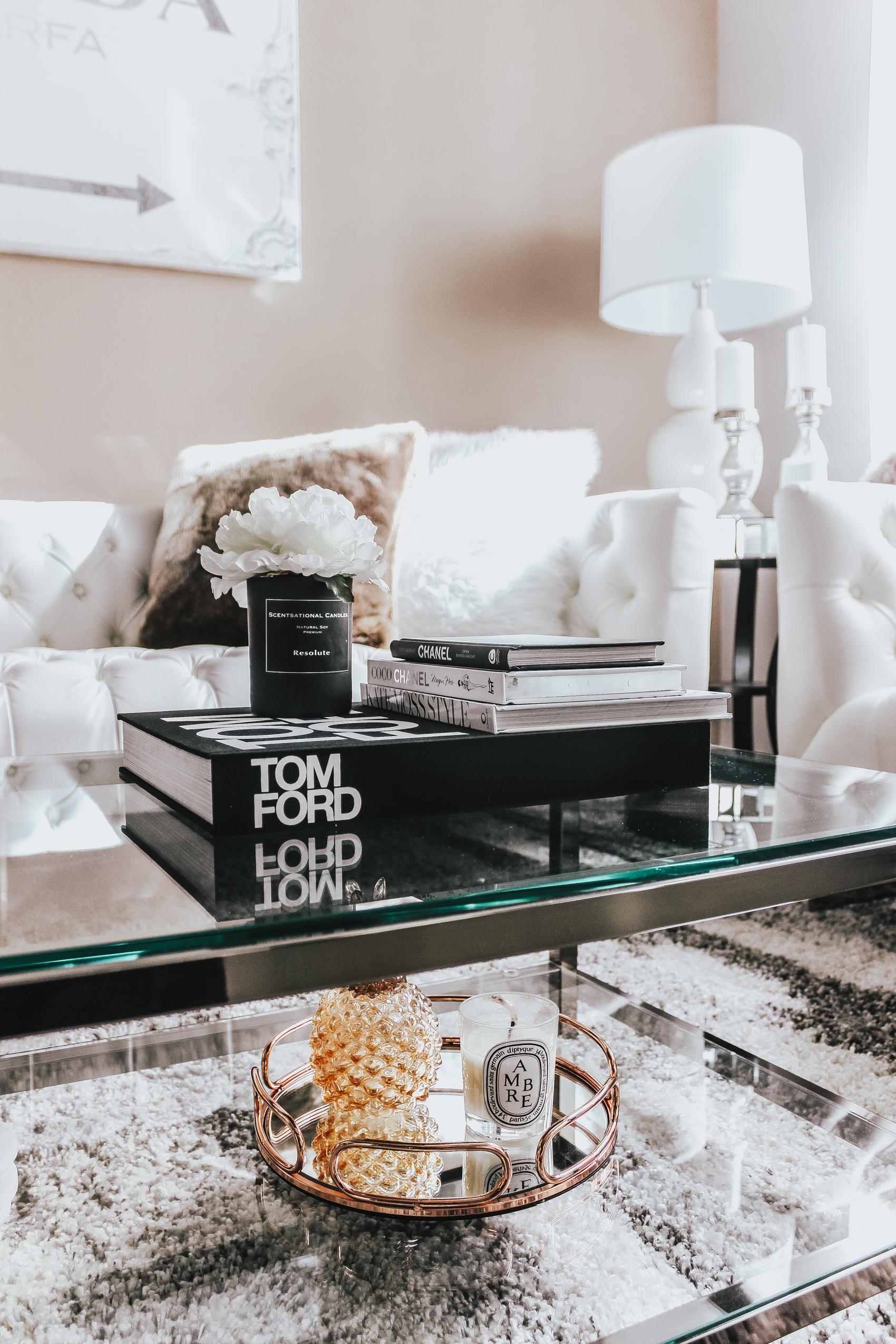 Curated styling — coffee table vignette