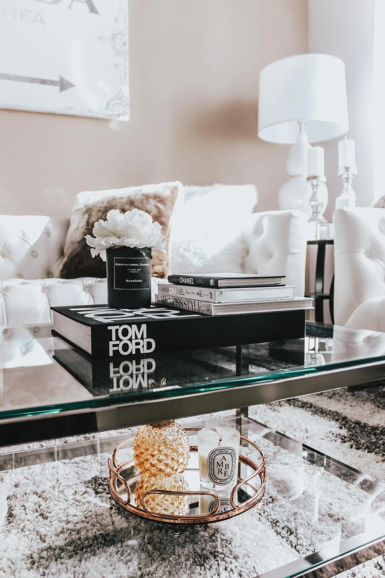 Curated styling — coffee table vignette